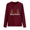 thumbnail image 3 of Blouse à Manches Longues Femme Haut de Noël Décontracté à Manches Longues Col Rond Chandail en Molleton Chandail Blouse, 3 of 4