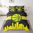 thumbnail image 2 of YST , Basketball, Ensemble de Douillette, Sports, 7 Pcs, Jaune Noir, Format Double, 2 of 4