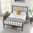 thumbnail image 3 of Gymax Full Size Metal Platform Bed Frame Mattress Foundation with Headboard Industrial, 3 of 10