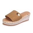 thumbnail image 1 of Sandales d'Été de Plage pour Femmes à Nœud, Plateforme, Talons Compensés, Grande Taille, 1 of 9