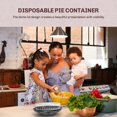 thumbnail image 4 of KitchenDance Combo Pack of Pie Pans with Carriers - 9 Inches Pie Pans with High Dome Lid - 9 Inches Pie Pans with 9 Inches Pie Container - Baking Pan Perfect for Baking Cooking - WJ43 10 Count, 4 of 5