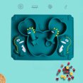 thumbnail image 2 of 1pc Silicone Divided Plate Portable Non Skid Suction Baby Dinner Plate Bowl, 2 of 7