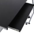 thumbnail image 4 of Modern L Shaped Desk, Corner Computer Desk Game Writing Workstation, Black & Silver, 4 of 8