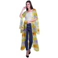 thumbnail image 2 of Moomaya Cardigan Long en Georgette de Viscose Imprimée à Manches Fendues pour Femmes, 2 of 5