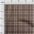 thumbnail image 2 of oneOone Georgette Viscose Brown Fabric Asian Block Sewing Material Print Fabric By The Yard 42 Inch Wide, 2 of 4