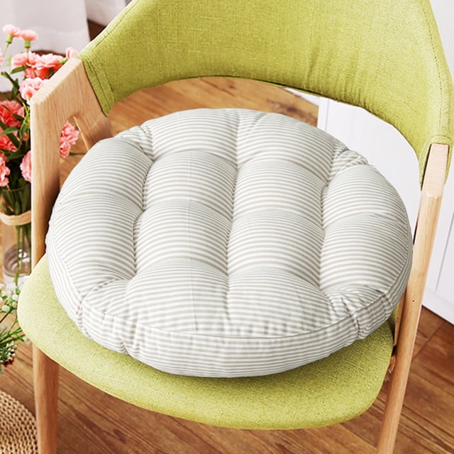Openpig Coussin de Siège Rayé Coussins de Sol Ronds 18"x18 Pouces Coussin de Chaise Coussins pour Chaise Balançoire Suspendue Intérieure/extérieure Coussins de Fenêtre