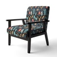 thumbnail image 3 of Designart "Nomadic Mosaic II" Multicolor Paisley Upholstered Accent Chair - Glam Arm Chair For Bedroom, 3 of 7