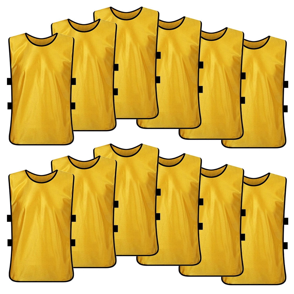TOPTIE Ensembles de 12 Gilets d'Entraînement Vierges, Chasubles de Soccer