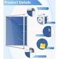 thumbnail image 3 of Fabric Bulletin Board Enclosed Wall-Mounted Display Case for Office Classroom Home x(xA), 3 of 9