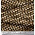 thumbnail image 3 of Soimoi Orange Velvet Fabric Cat Animal Print Sewing Fabric Yard 58 Inch Wide, 3 of 3