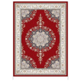 thumbnail image 1 of La Dole Rugs Red Blue Silver Grey Bordered Vintage Traditional Flat Pile Soft Area Rug Carpet Mat For Living Room Hallway Runner Outdoor Patio Sizes 5x7, 8x10, 7X9 feet inch inches ft, 1 of 5