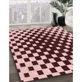 thumbnail image 3 of Ahgly Company Tapis Rond Lavable en Machine Intérieur Transitionnel Rose, 3 Pieds Rond, 3 of 7