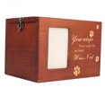 thumbnail image 2 of Pet Urns, Photo Frame Wood Carved Text Pet Ashes Casket  For Friends, 2 of 8