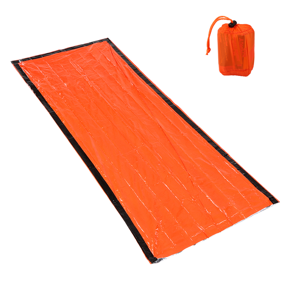 Portable Lightweight Outdoor Emergency Sleeping Bag with Drawstring Bag for Camping, Traveling and Hiking