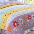 thumbnail image 3 of Cozy Line Home Fashions Ensemble de Courtepointe Réversible pour Fille à Imprimé Floral et Cœur, Couvre-Lit, Jeté de Lit (Jardin de Fleurs, Grand Lit - 3 Pcs), 3 of 4