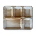 thumbnail image 1 of Lunch n' Dinner Compartment Plate|Bio Mart Leaf Plate |100% Natural Eco-friendly Re-usable Backyard Compostable Disposable Biodegradable|South Asian Desi Lunch sambar dosa Plate|Pack of 10, 50 or 100, 1 of 3