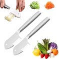 thumbnail image 1 of Stainless Steel Multi-Purpose Julienne Peeler, Precision Julienne Blade, Vegetable Julienne Slicer Quick & Easy Kitchen Shredder Tool for Fruit, Potatoes, Carrot (2pcs), 1 of 7