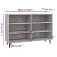 thumbnail image 4 of vidaXL Sideboard Concrete Grey 103.5x35x70 cm Engineered Wood, 4 of 5