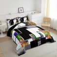 thumbnail image 4 of YST Kids Geometric Comforter Set Full Size,Abstract Galaxy Sequins Bedding Set For Girls Boys Buffalo Check Grids Down Comforter Soft Lightweight Quilt Duvet Modern Fashion Room Decor, 4 of 6
