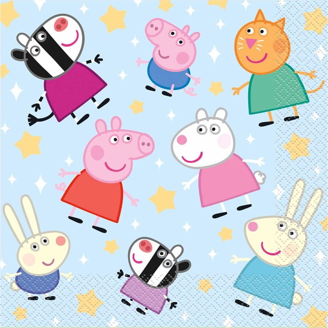 serviettes de table en papier Peppa Pig,, 16CT