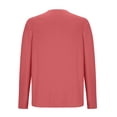 thumbnail image 5 of HAiming Men's Long Sleeve Shirts Casual Solid Color Round Neck Pullover Base Tops Plus Size Soft Pajamas Loungewear, 5 of 5