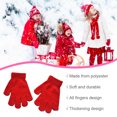 thumbnail image 3 of 1 Pair Kids Gloves Exquisite Keeping-warm for Handwriting Practical Children Gloves Practical Simple Clothes Accessory with Solid Color for Winter Wear Red, 3 of 6