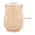 thumbnail image 2 of IFANLANDOR Lanterns for Candles Bamboo Candle Holders Lantern Decor with Light Brown Office Use 1Set, 2 of 5