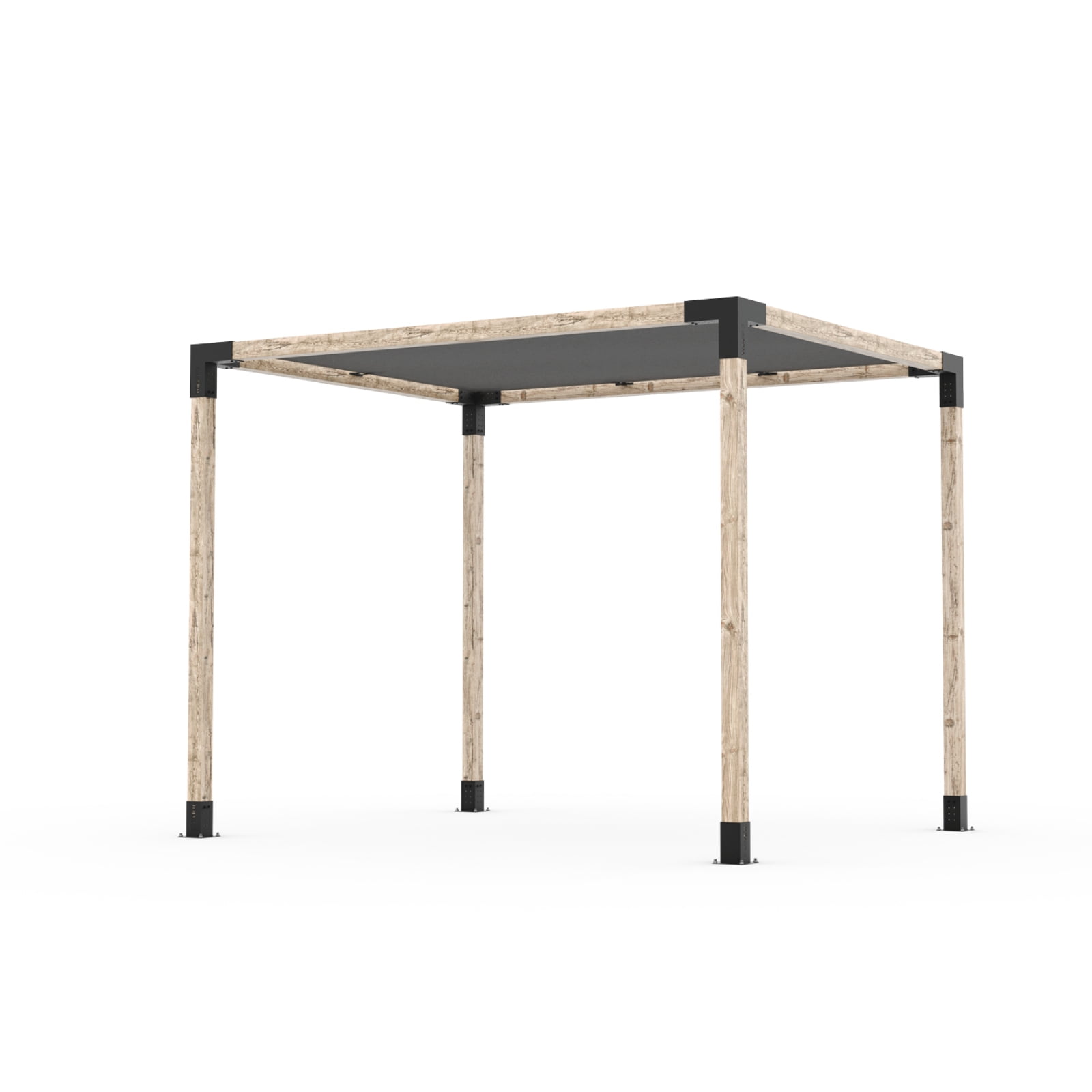 Toja 8' X 12' Pergola Kit With Shade Sail For 4X4 Wood Posts