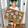 thumbnail image 2 of Tropical Coir Door Mat Door Mat Runner Door Rugs for Outdoor Entryway Funny Welcome Mat Outdoor Welcome Mats for Front Door Outdoor Entry Welcome, 16x24 Inch Dragonflies and Flowers, 2 of 5