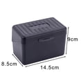 thumbnail image 3 of ZTTD Business Card Organizer, Index Card Holder, Plastic Index Card Holder Box for Flashcards, Notecards, Recipes, 300-400 Capacity, Black, S, 3 of 9