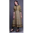 thumbnail image 3 of Bimba Kurtis Indiennes à Blocs Imprimés Bruns pour Femmes, Kurti Anarkali Ligne A Imprimée, Robe Ethnique Décontractée - X-Grand, 3 of 5