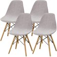 thumbnail image 1 of Shell Dining Room Chair Slipcovers Set of 2/4/6,Stretch Modern Armless Lounge Chair Slipcovers Protector for Kitchen Dining Living Room(Light Gray,4Pcs), 1 of 5