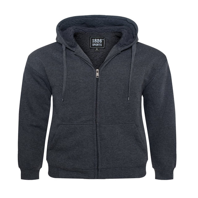 Sweat à Capuche en Molleton Doublé Sherpa 1826 Sport pour Homme