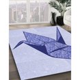 thumbnail image 3 of Ahgly Company Tapis d'Intérieur Lavable en Machine Carré Lavande Bleu, 6 Pieds Carré, 3 of 7
