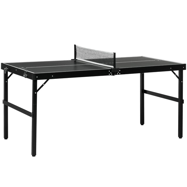 Soozier Mini Table de Tennis, Table de Ping-Pong Pliante en Aluminium