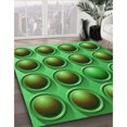 thumbnail image 3 of Ahgly Company Machine Washable Indoor Rectangle Transitional Neon Green Area Rugs, 3' x 5', 3 of 7