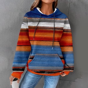 DondPO Essentials Hoodie Hoodies pour Femmes Mignon Peinture à l'huile Gradient Hoodie Drawstring pull-over Sweatshirt Fashionable Sweater Vêtements Femmes Sweateers Sweatsshirt pour Femmes Blanc S