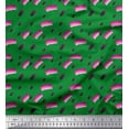thumbnail image 1 of Soimoi Green Rayon Fabric Brush Stroke Abstract Fabric Prints By Yard 42 Inch Wide, 1 of 3