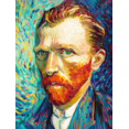 thumbnail image 1 of Van Gogh Starry Night Textured Canvas Wall Art 15.75x11.81 Inches, 1 of 8