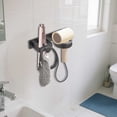 thumbnail image 5 of Wall Mounted Hair Dryer Holder Rack for Bathroom Organization No Drill Storage for Blower and Styling Tools with Functional Design Metal Construction, 5 of 5