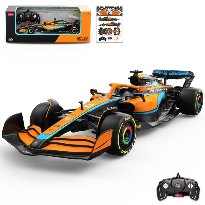 VOLTZ TOYS Licensed McLaren MCL36 F1 RC Car 1:18 Scale Remote Control Race Car with 2.4GHz, LED Lights, Toy for Kids & Adults