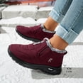 thumbnail image 3 of Dakaela Snow Boots Womens Waterproof Fleece Lined Winter Ankle Booties Lightweight Comfortable Slip on Outdoor Walking Shoes Red 7, 3 of 8