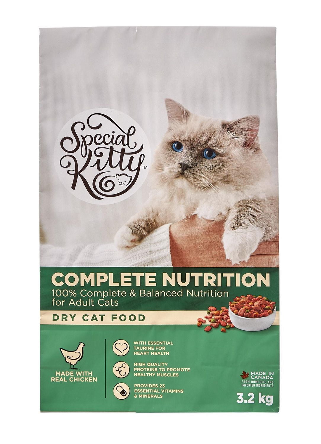 Special Kitty Nutrition Complète Nourriture Sèche pour Chats 3.2kg