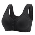 thumbnail image 1 of Yuyuzo Plus Size Front Snap Closure Bras for Seniors Wireless Bras Full Coverage Comfort Everyday Bras, 1 of 2