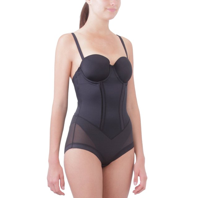 Flexees Easy-Up Body Briefer Sans Bretelles pour Femmes, 36C, Noir