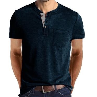 EGNMCR Hommes Manches Courtes Musclé Robuste Basique Uni Couleur Unie Blouse T-Shirt Haut
