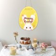 thumbnail image 1 of Happy Easter Wooden Door Hanging Sign with Rabbit Design, 23.3x30cm Indoor Outdoor Wall Decor for Spring Celebrations, 1 of 2