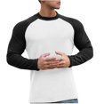 thumbnail image 4 of RXIRUCGD Pull Décontracté Mode pour Hommes Couleur Unie Manches Longues Col Rond Blouses, Blanc, Taille : m, 4 of 5