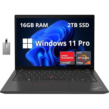 Lenovo Thinkpad T14 Gen 3 Portable, Portable Professionnel 14,0 Pouces WUXGA 300 nits, AMD Ryzen 7 PRO 6850U, 16 Go RAM, SSD PCIe 2 To, Lecteur d'Empreintes Digitales, AMD Radeon 680M, Win11 PRO, avec Carte USB Hotface 32 Go