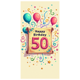 thumbnail image 1 of Happy 50 Birthday Themed Background Decorations with Balloons Stars and Streamers Backdrop Banner for Birthday Party Celebrations Photography Props and Home Decor, 1 of 4